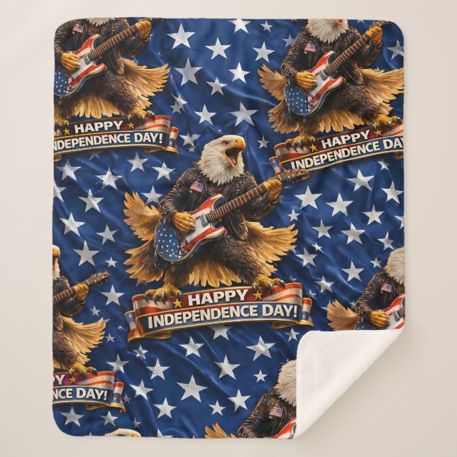 Couverture Sherpa Title rock in American Eagle happy Independence Da (Devant)