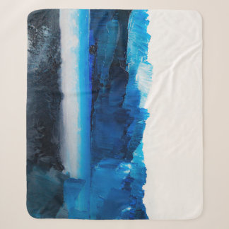 Couverture Sherpa Toile Abstraite : Texture Art Moderne.