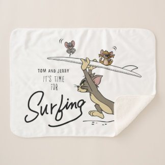 Couverture Sherpa Tom & Jerry "Il est temps de surfer"