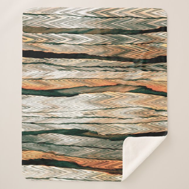 Couverture Sherpa tons pastel Abstraits couleur neutre géo teint mel (Devant)