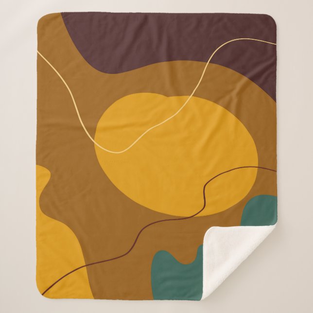 Couverture Sherpa Tons Terre formes organiques abstrait arrière - pl (Devant)