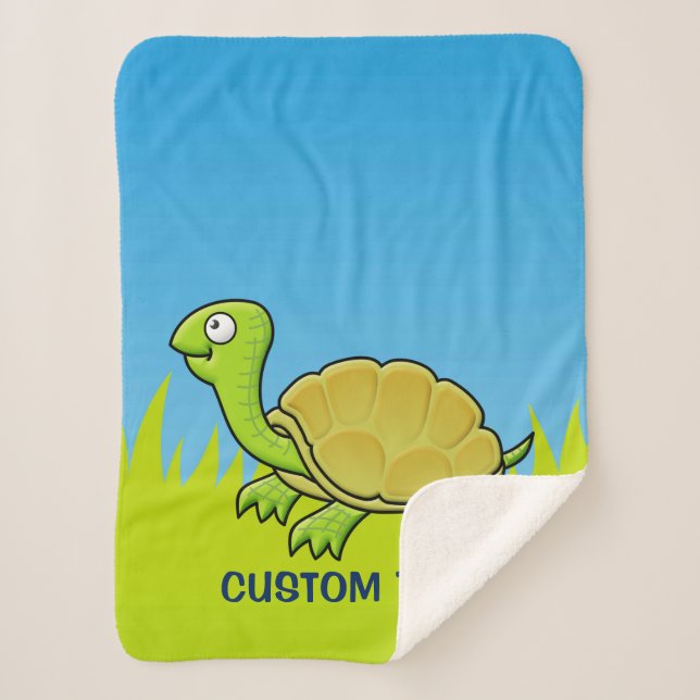 Couverture Sherpa Tortue caricaturale (Devant)