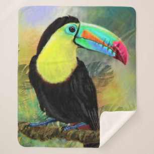 Couverture Sherpa Toucan Bird Sherpa Blanket