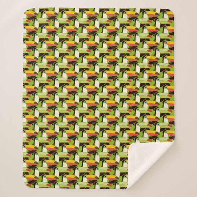 Couverture Sherpa Toucans colorés (Devant)
