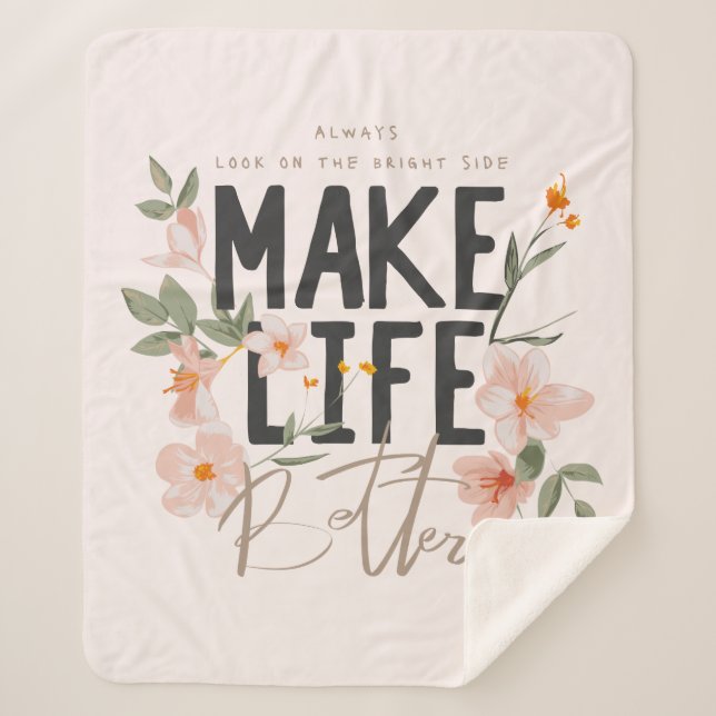 Couverture Sherpa Toujours regarder du côté lumineux (Devant)