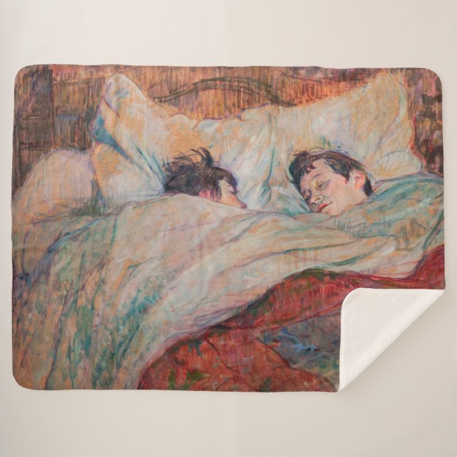 Couverture Sherpa Toulouse-Lautrec - Le Lit (Devant (Horizontal))