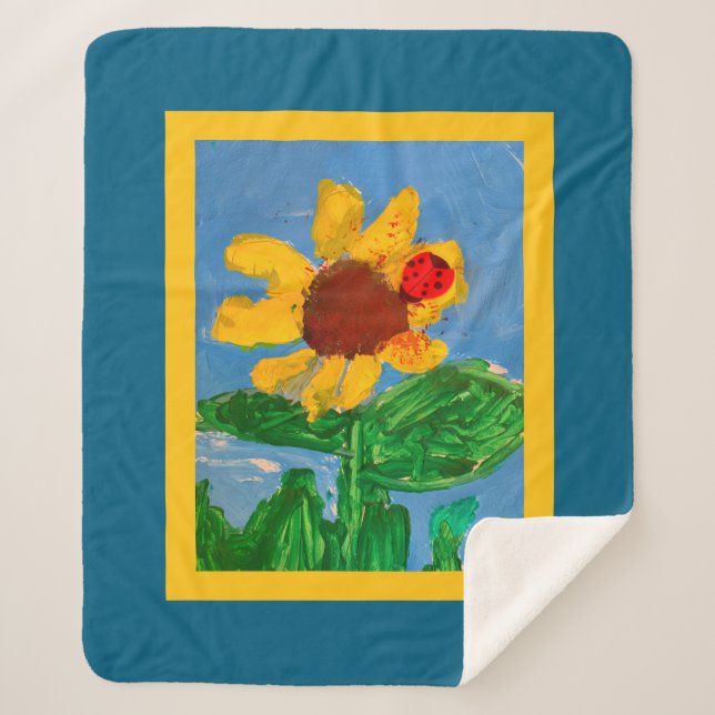Couverture Sherpa Tournesol "Art by Kids" (Devant)