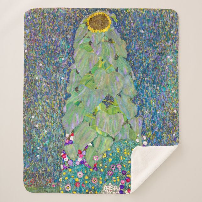 Couverture Sherpa Tournesol | Gustav Klimt | (Devant)