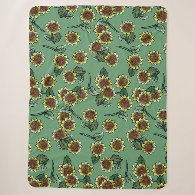 Couverture Sherpa Tournesols                                         (Devant)