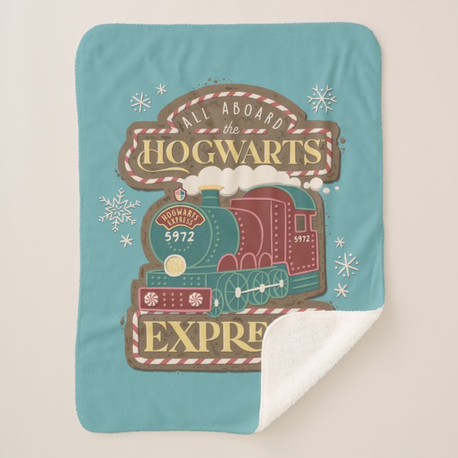 Couverture Sherpa Tous à bord de HOGWARTS™ Express Noël Cookie (Devant)