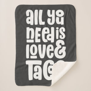 Couverture Sherpa Tout ce dont vous avez besoin est l'amour et les t