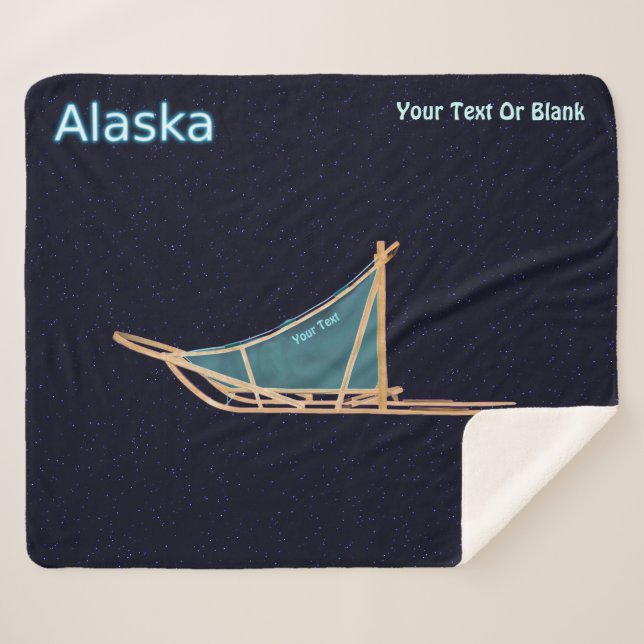 Couverture Sherpa traîneau à chiens - Alaska (Devant (Horizontal))