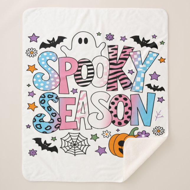 Couverture Sherpa Transgenre Halloween de la Saison Effrayante (Devant)