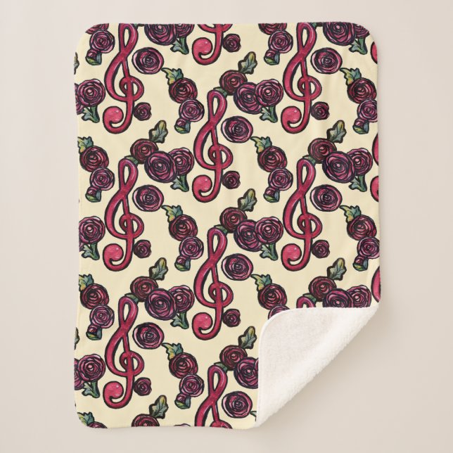 Couverture Sherpa Treble Clef Music professeur Art (Devant)