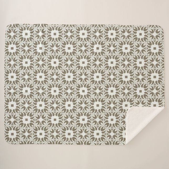 Couverture Sherpa Trellis en lin (Devant (Horizontal))