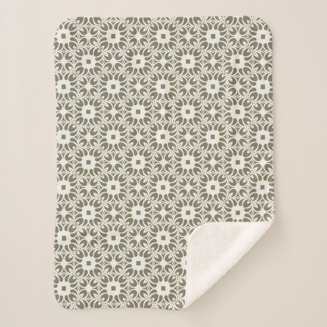 Couverture Sherpa Trellis en lin (Devant)