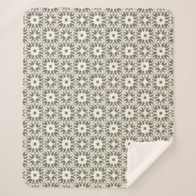 Couverture Sherpa Trellis en lin (Devant)