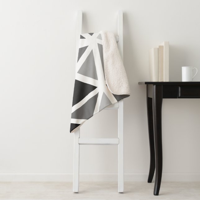 Couverture Sherpa Triangles colorés motif 5 (En situation)