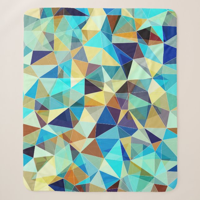 Couverture Sherpa Triangles géométriques : Motif Abstrait coloré (Devant)