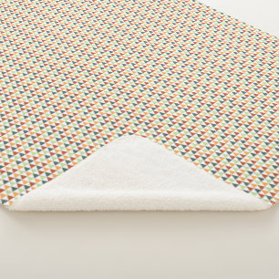 Couverture Sherpa Triangles minuscules colorés Chute Motif géométriq