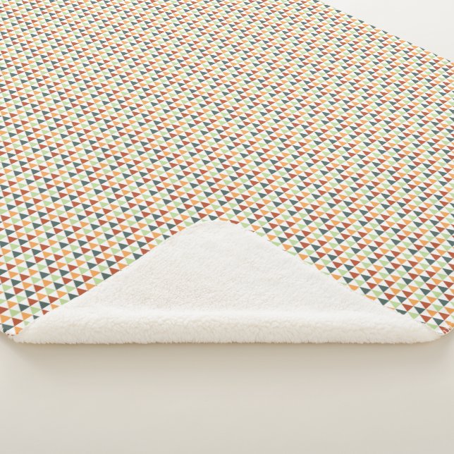 Couverture Sherpa Triangles minuscules colorés Chute Motif géométriq (3/4)