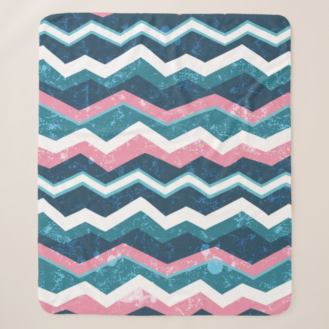 Couverture Sherpa Tribal ethnique main dessinée sans couture motif (Devant)