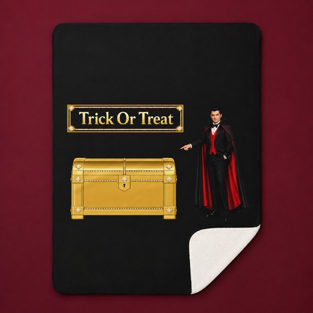 Couverture Sherpa Trick Or Treat Vampire Halloween (Créateur téléchargé)