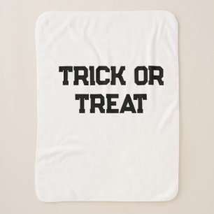 Couverture Sherpa Trick ou. Traiter Halloween éffrayant noir simple
