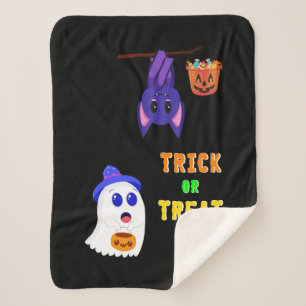 Couverture Sherpa Trick Ou Treat Bats Candy 31 UK Octobre Halloween