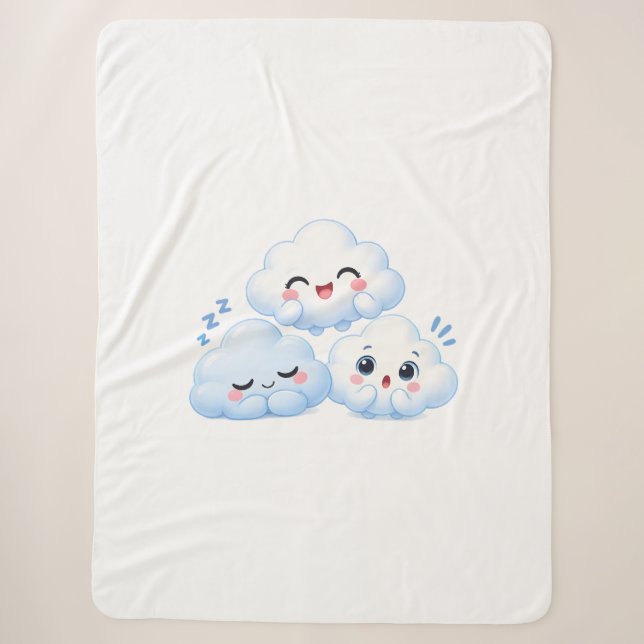 Couverture Sherpa Trio d'amis nuages (Devant)