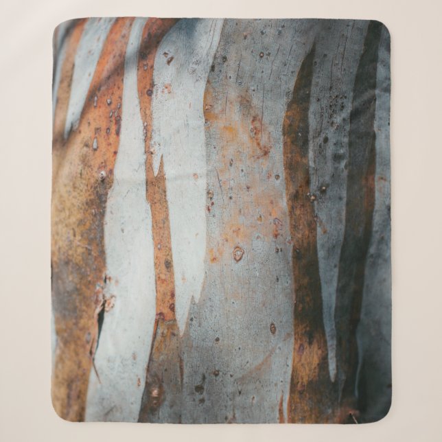 Couverture Sherpa tronc d'arbre Brown et gris (Devant)