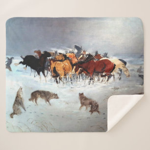 Couverture Sherpa Troupeau de loups à sabots volants attaquant des c