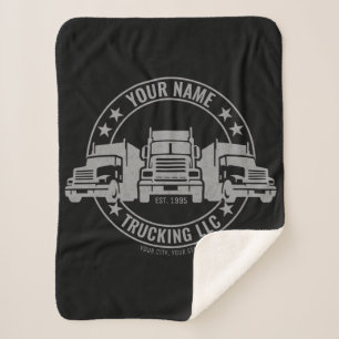 Couverture Sherpa Trucker personnalisé Big Rig Semi Camion Camion