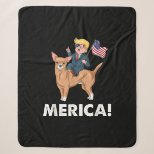 Couverture Sherpa Trump America Chihuahua Chien Héros américain