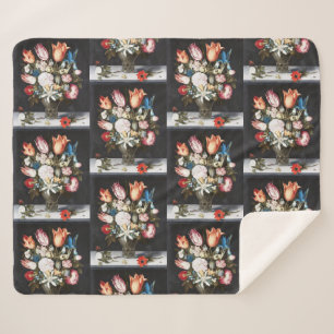 Couverture Sherpa Tulipes et Roses Hollandaises Antiques de Bosschae