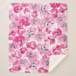 Couverture Sherpa Tulips aquarelle : conception de carte dessinée à 