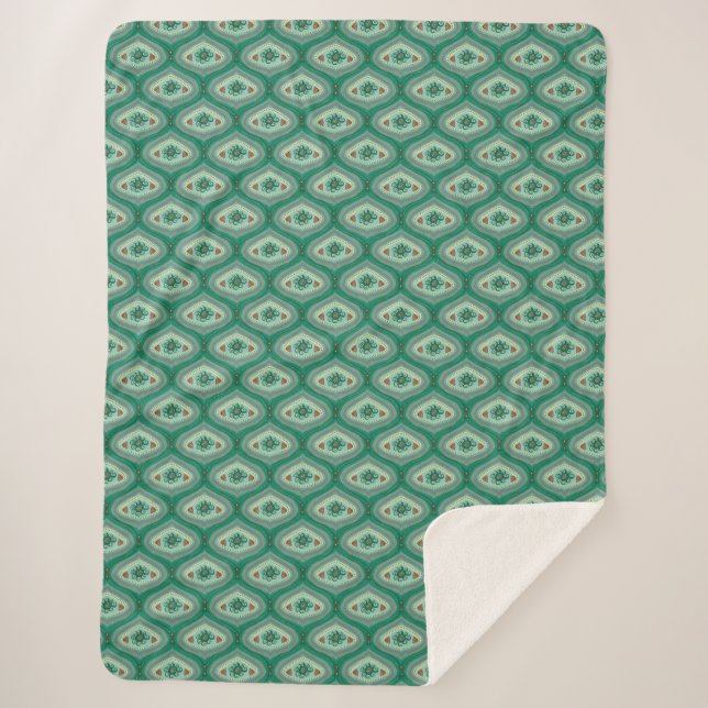 Couverture Sherpa Turquoise Flux et Reflux (Devant)