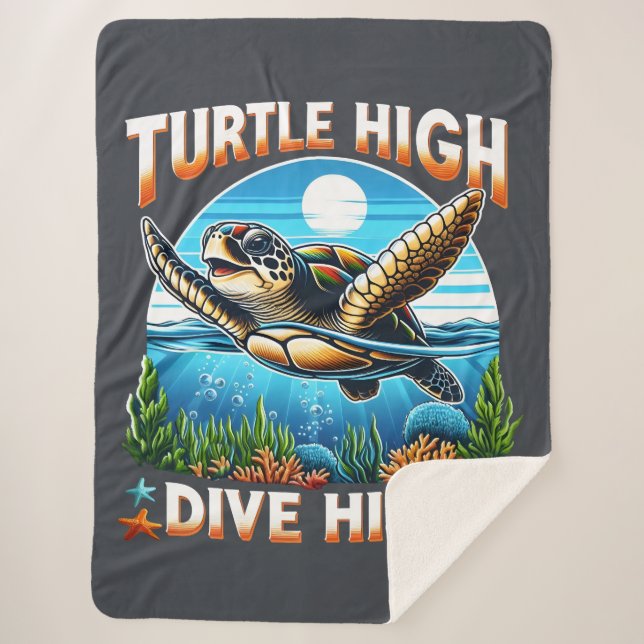Couverture Sherpa Turtle High Dive High Turtle Lover (Devant)