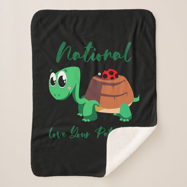Couverture Sherpa Turtle Lover | National Love Your Turtle (Devant)