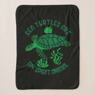 Couverture Sherpa Turtle Lover Sea Turtles Are My Spirit Animal