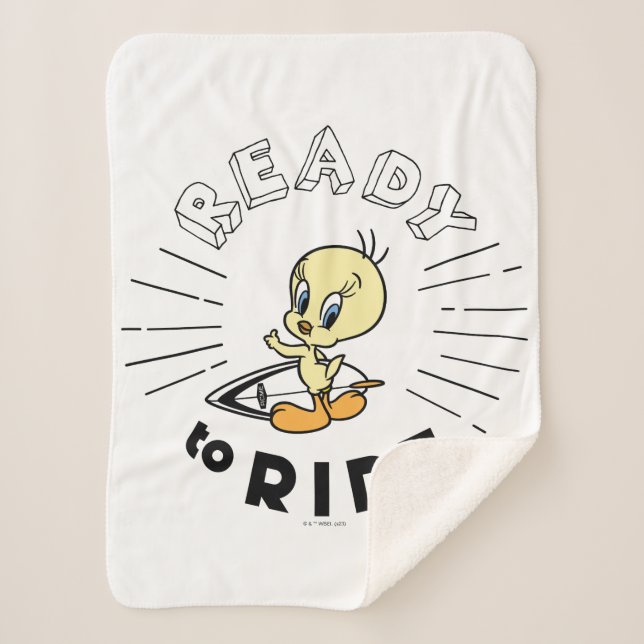 Couverture Sherpa TWEETY™ Surfboard - Prêt à rouler (Devant)