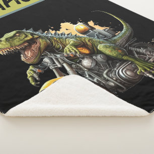 Couverture Sherpa Tyrannosaurus Rex Dinosaur Monter une moto
