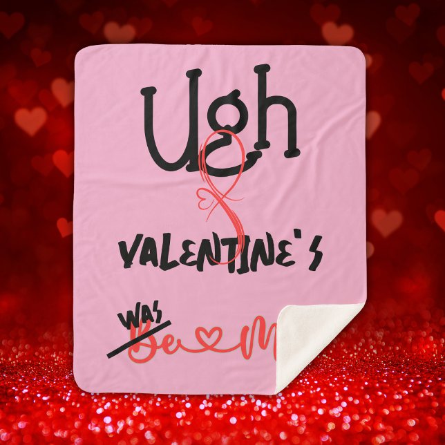 Couverture Sherpa Ugh Valentine - Était le mien sur rose | (Créateur téléchargé)