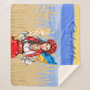 Couverture Sherpa Ukraine Femme soutien Drawstring Carnet porte