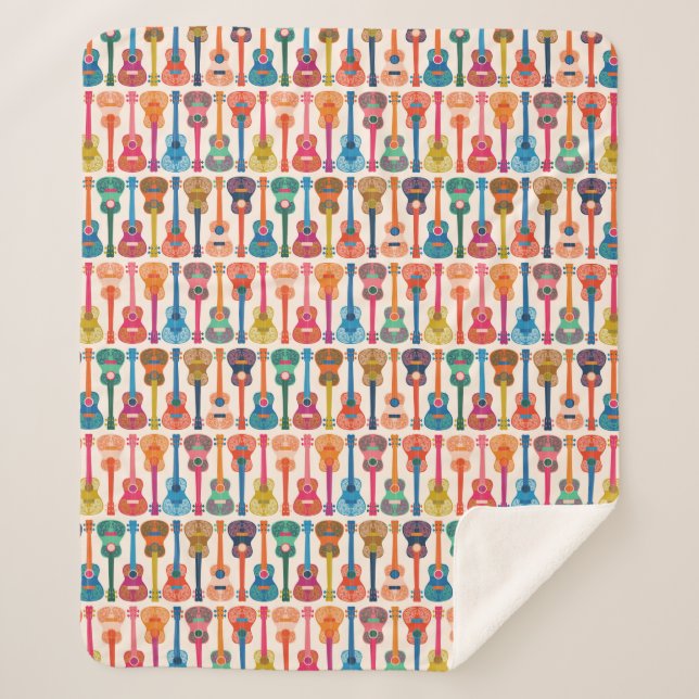 Couverture Sherpa ukulèle hawaïen (Devant)