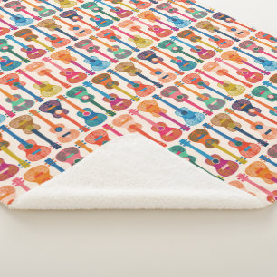Couverture Sherpa ukulèle hawaïen