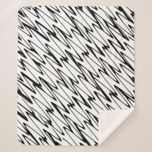 Couverture Sherpa Un art moderne Abstrait de ligne énergétique