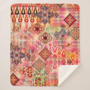 Couverture Sherpa Un beau motif ethnique sans couture sur digi Abstr
