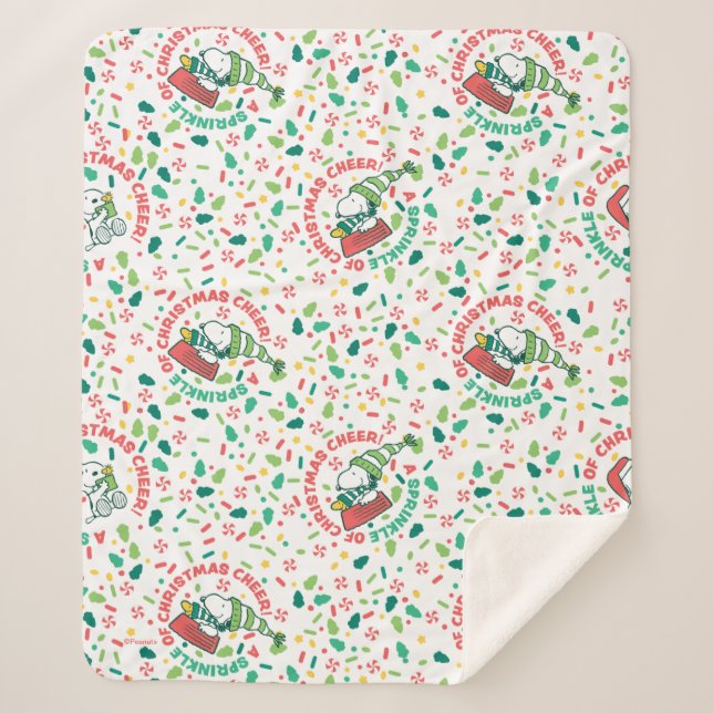 Couverture Sherpa Un clin d'oeil à Noël Motif (Devant)