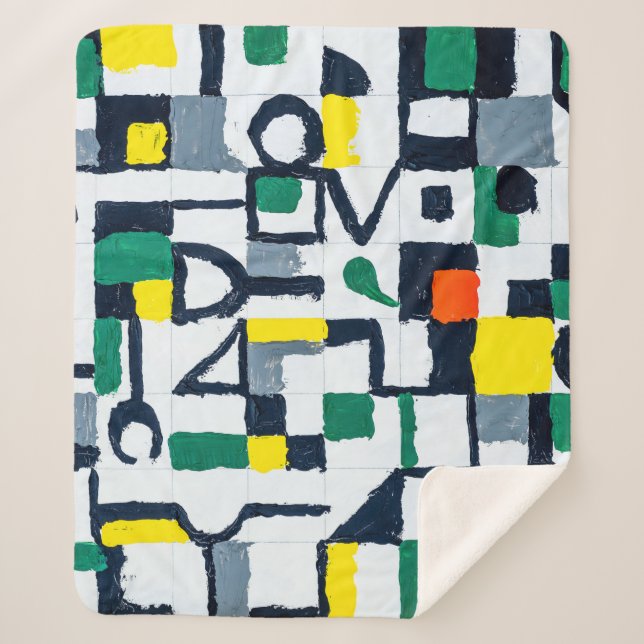 Couverture Sherpa Un Couteau De Palette Peint ; Peinture Abstraite s (Devant)